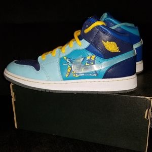 Air Jordan 1 Mid (GS) Blue/Teal